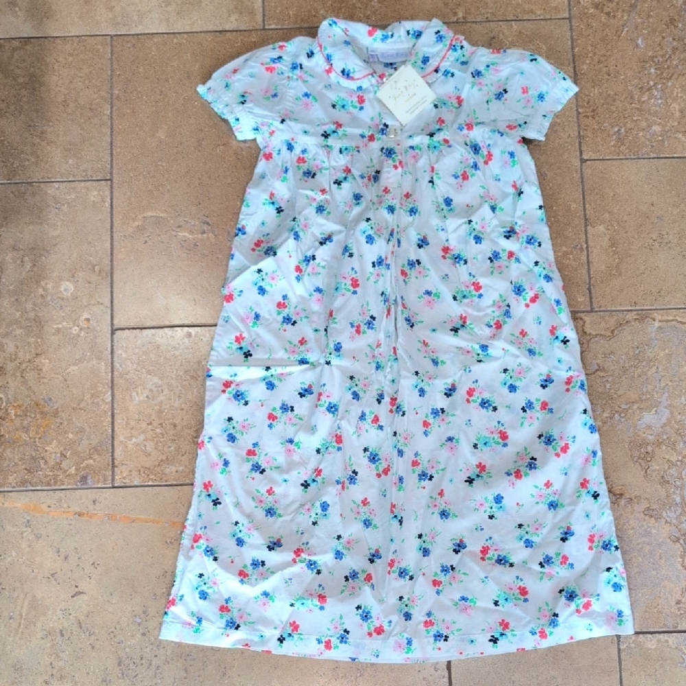 Rachel Riley girl nightdress. Blue and red floral. Size 8.